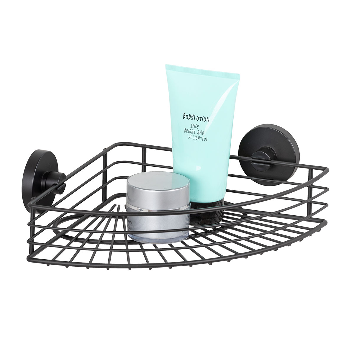 Wenko Eckablage Bari Schwarz Befestigenohnebohren Vacuum-Loc Bild 1