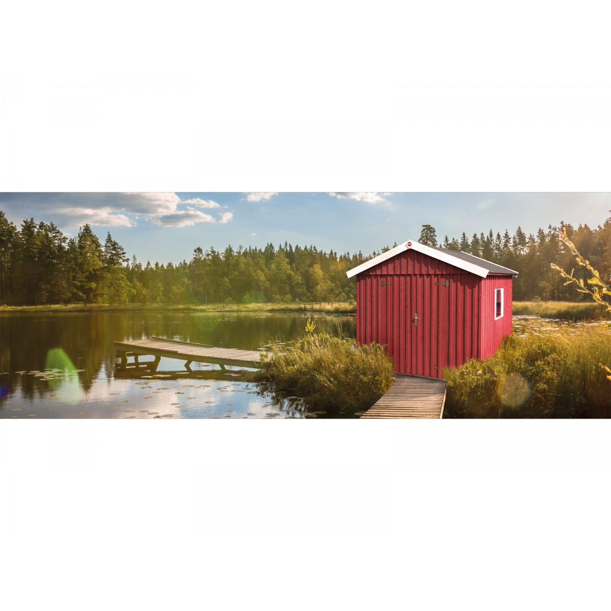 Weka Gartenhaus Schwedenhaus rot mit Fußboden 240 x 246 x 230 cm