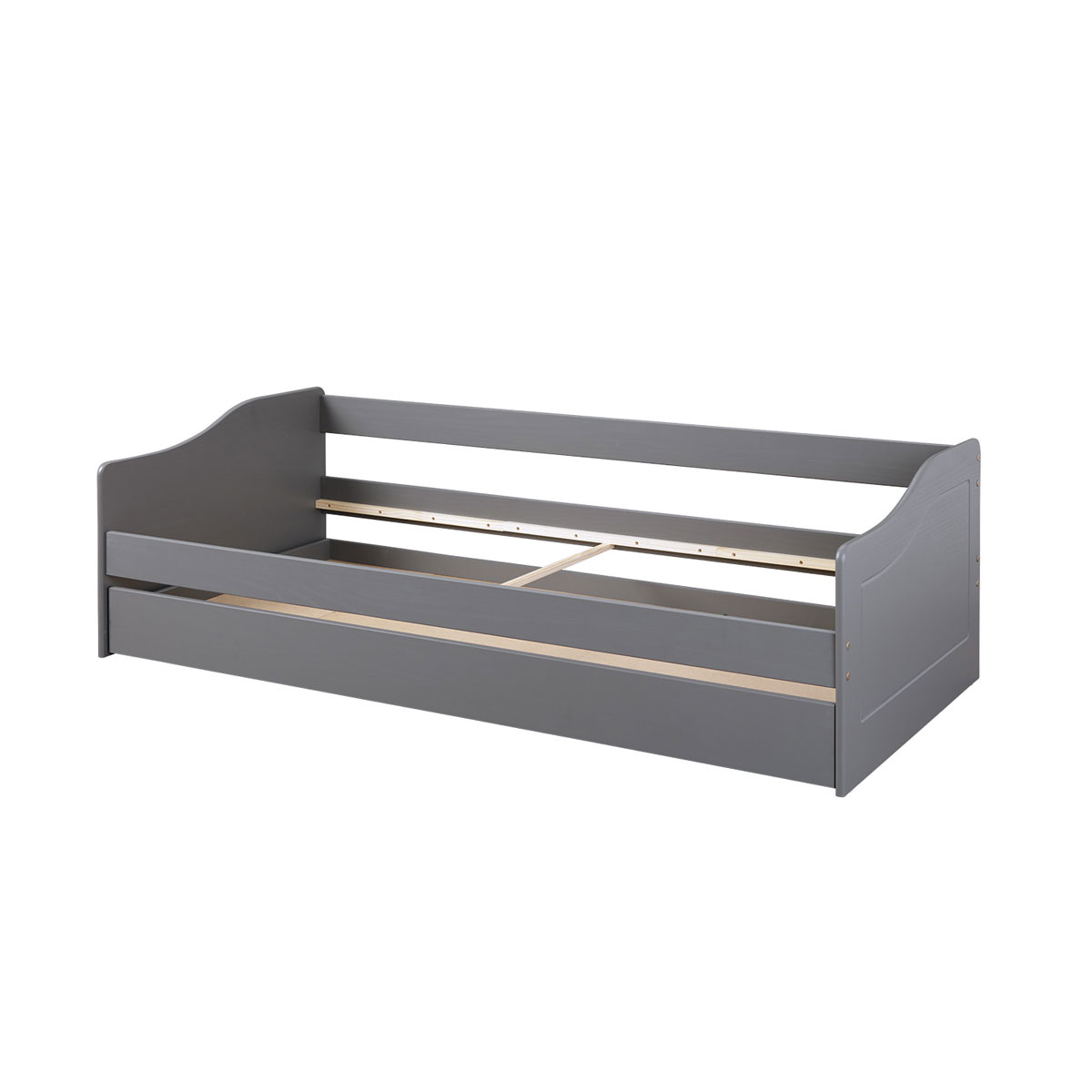 Inter Link Sofabett „Malte“, 90x200 cm, grau, inkl. Funktions-Schublade Bild 5