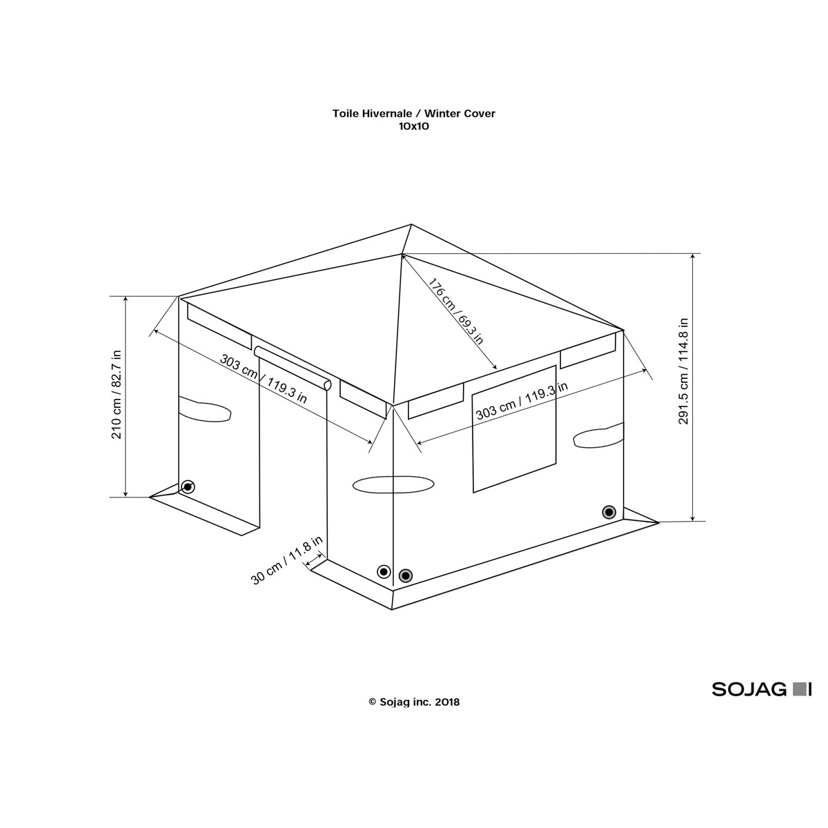 Sojag Winterabdeckung für 1010 Modelle Grau Bild 11