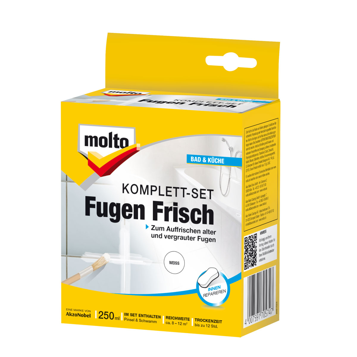 Molto Fugenfrisch Komplettset weiß 0,25 L