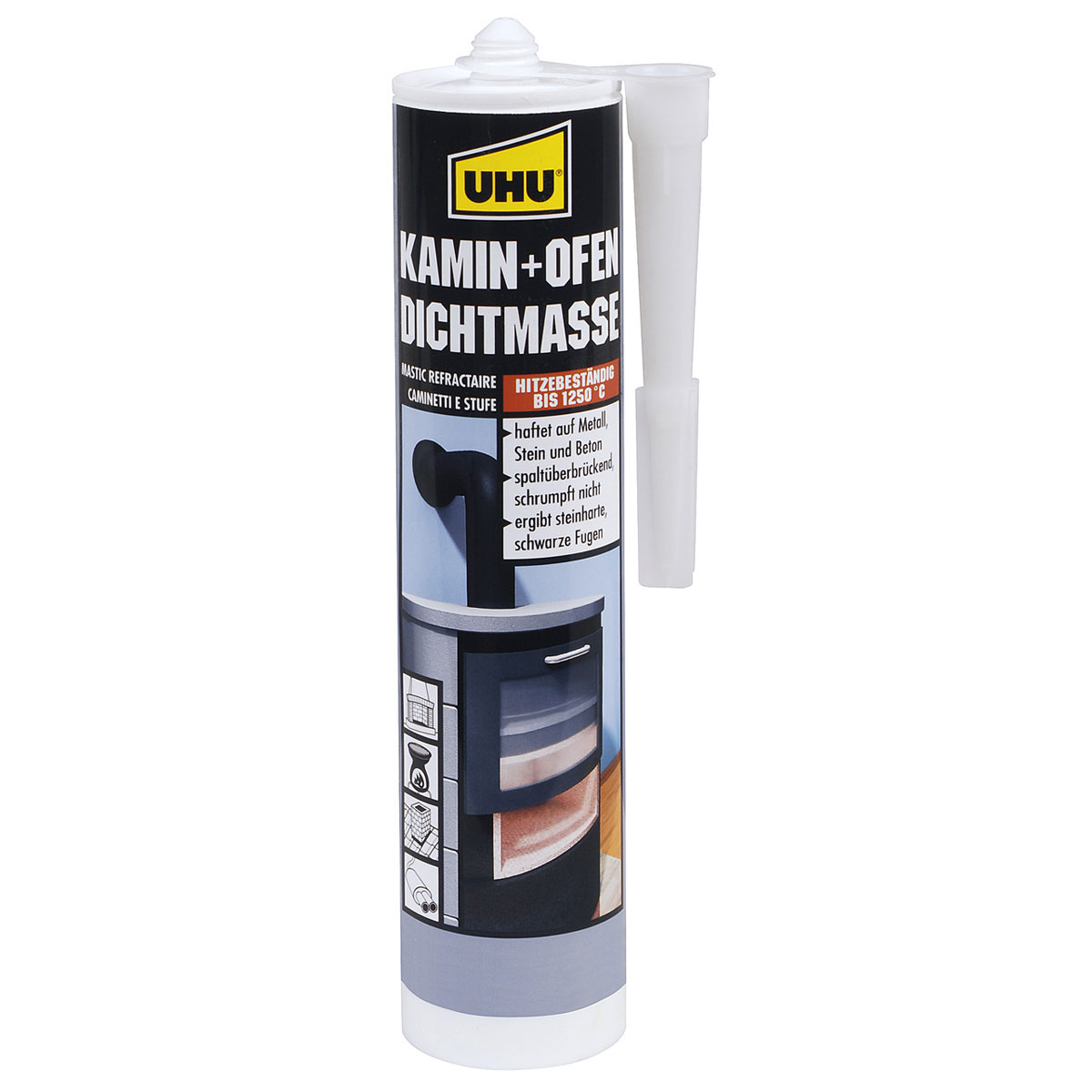 UHU Dichtstoff Kamin und Ofendichter 600 g Kartusche
