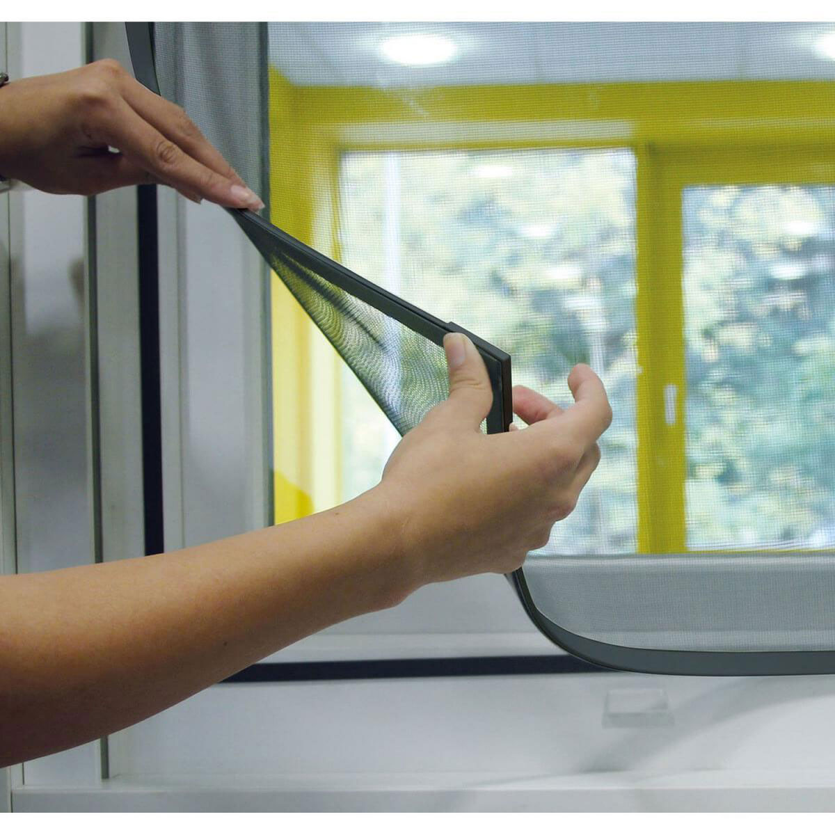 Schellenberg Insektenschutz-Magnetrahmen 100 x 120 cm anthrazit Bild 7