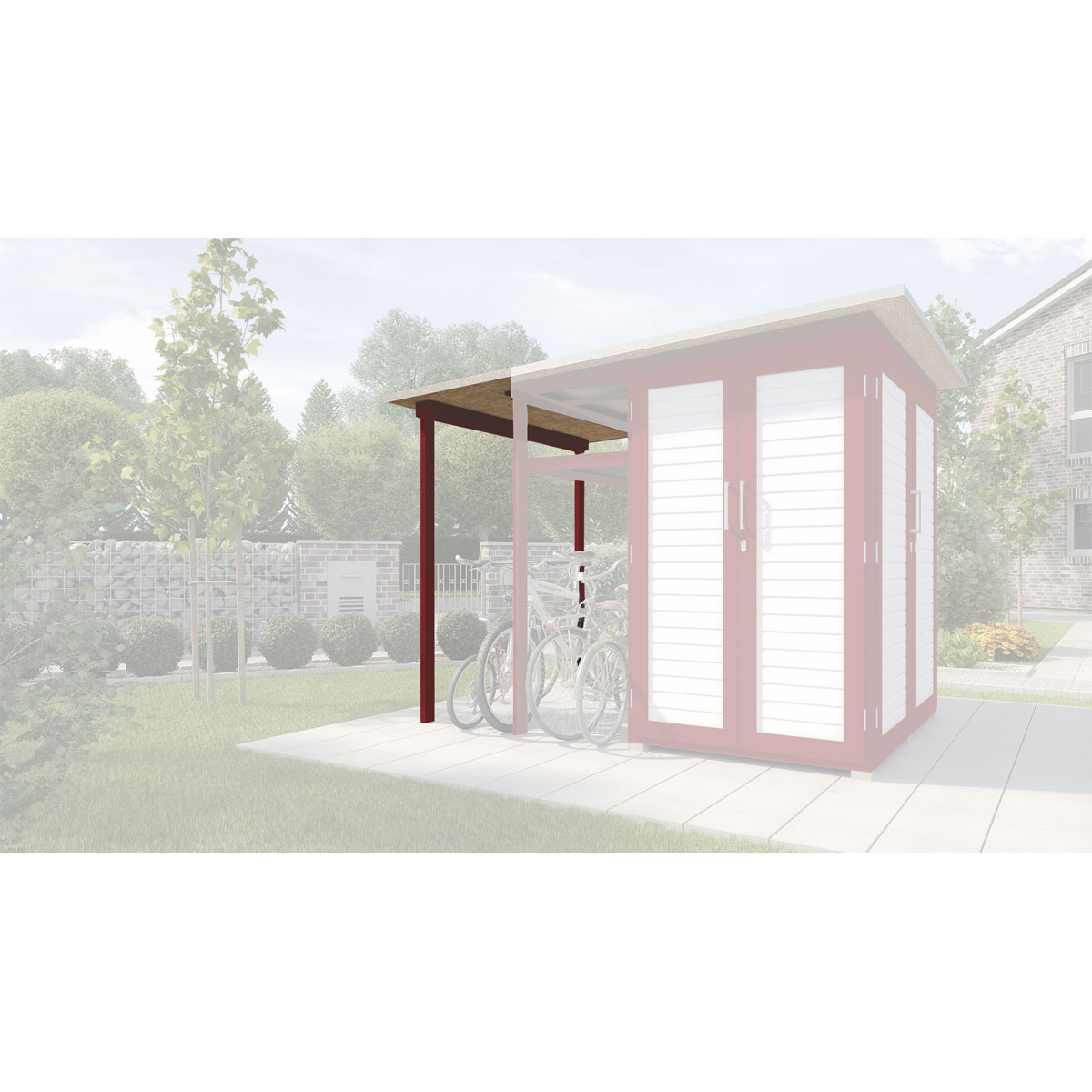 Garten [Q] Modul Family schwedenrot/weiß