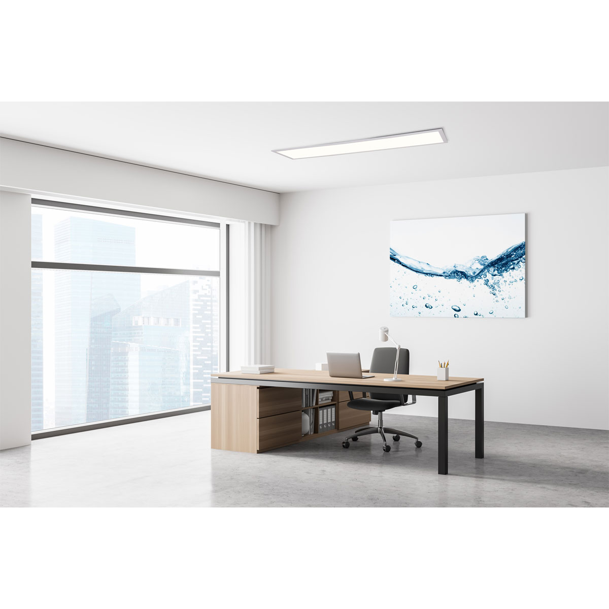 Naeve LED DL Nicola Metall/KSneutralweiss LxBxH: 119,5x29,5x6cm Bild 10