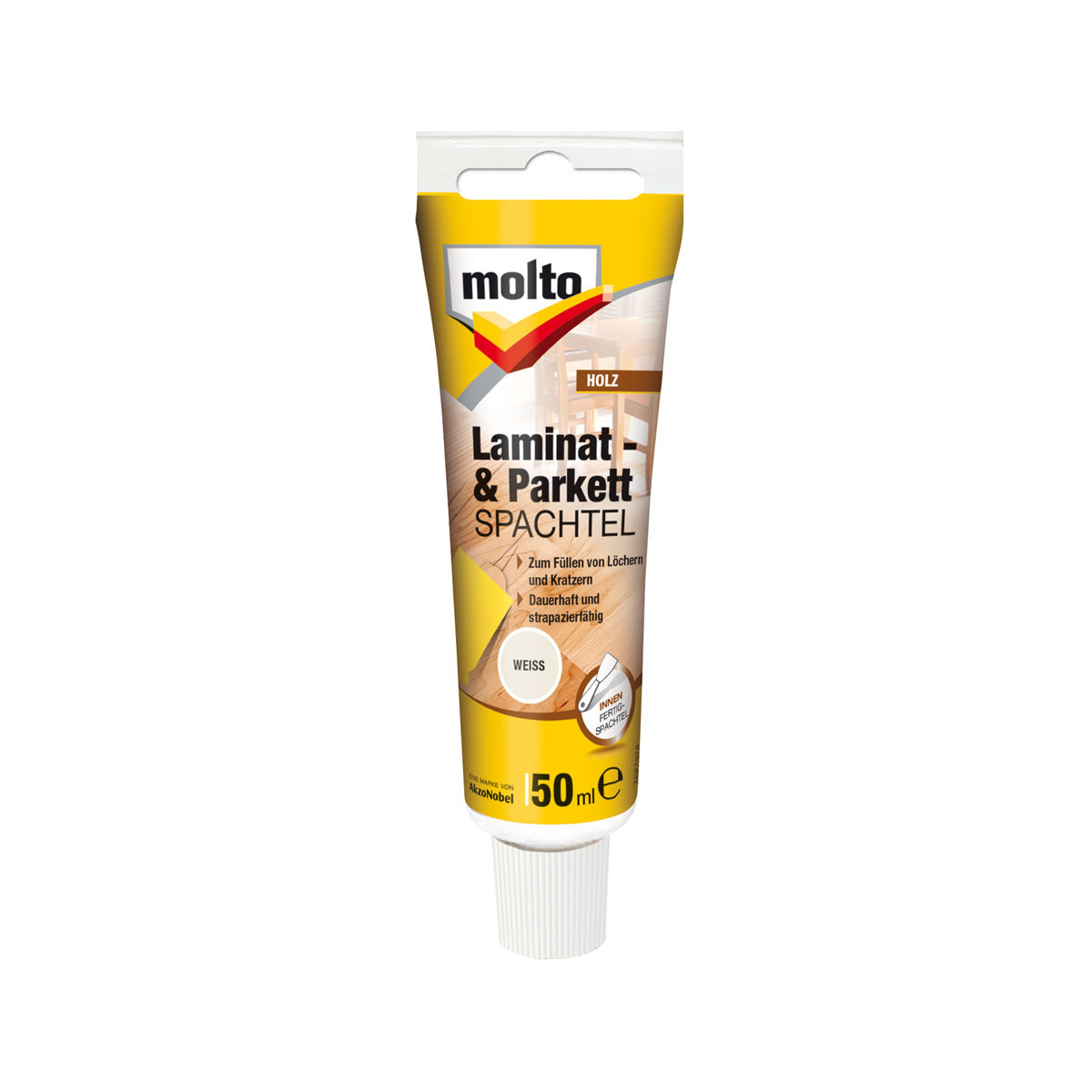 Molto Laminat- und Parkettspachtel weiß 50 ml Molto Laminat- und Parkettspachtel weiß 50 ml