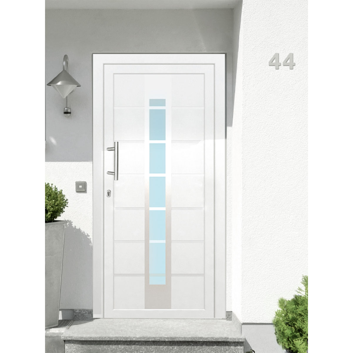 Haustür Kunststoff T84 weiß 100 x 210 cm Anschlag rechts Bild 3