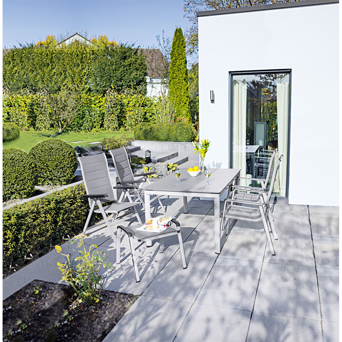 MWH Gartenliege Klappliege Elemento anthrazit Bild 3