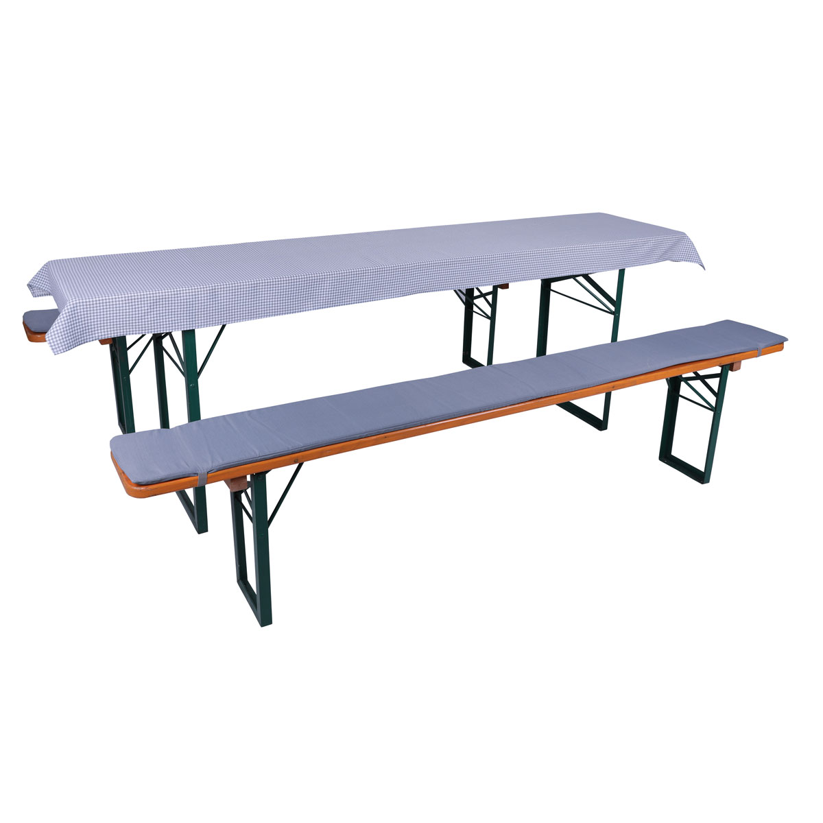 Auflagenset 3-teilig 220 x 25 x 2 cm grau für Festzeltgarnitur 50er Tisch