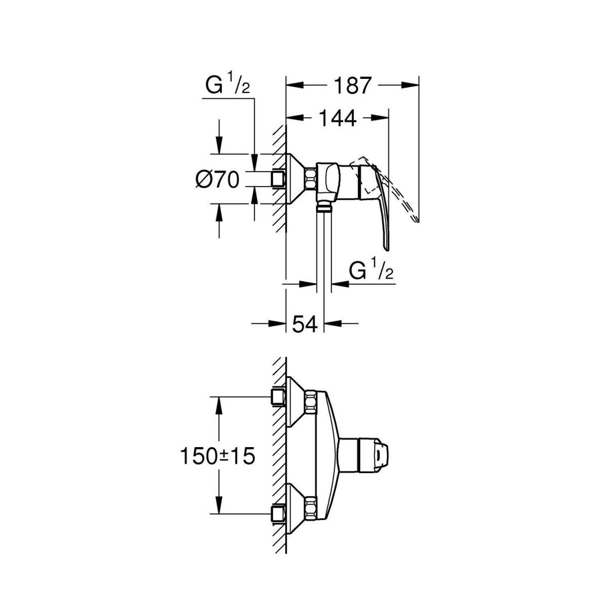 Grohe Einhand-Brausebatterie Start Bild 2
