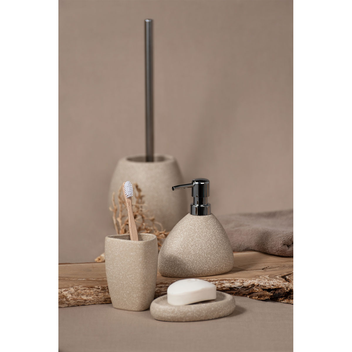 Wenko  WC-Garnitur Pion Beige Keramik Bild 2