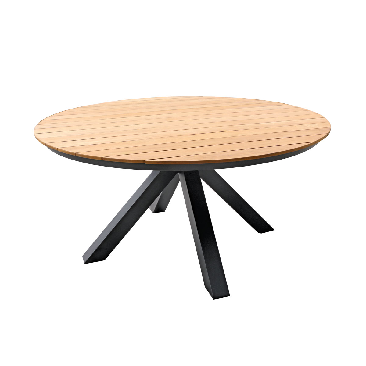 Haveson Gartentisch Rondo Teakholz