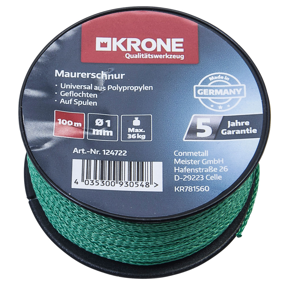 Krone  Maurerschnur 1,0 mm - 100m grün
