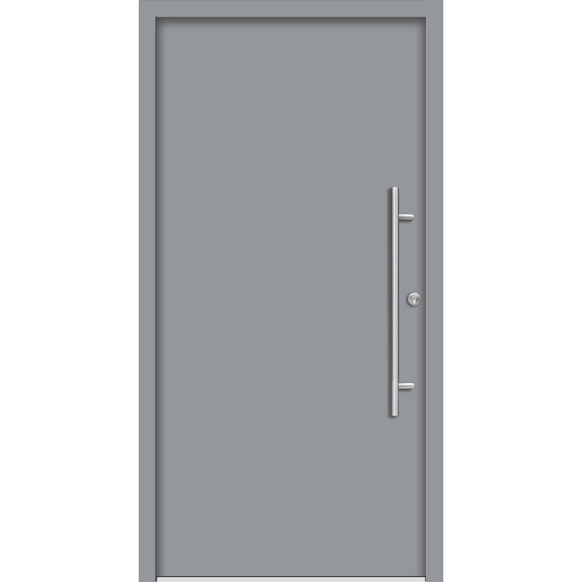 SplenDoor  Premium-Haustür Passivedoor Ribe energiesparend grau 100 x 200 cm rechts