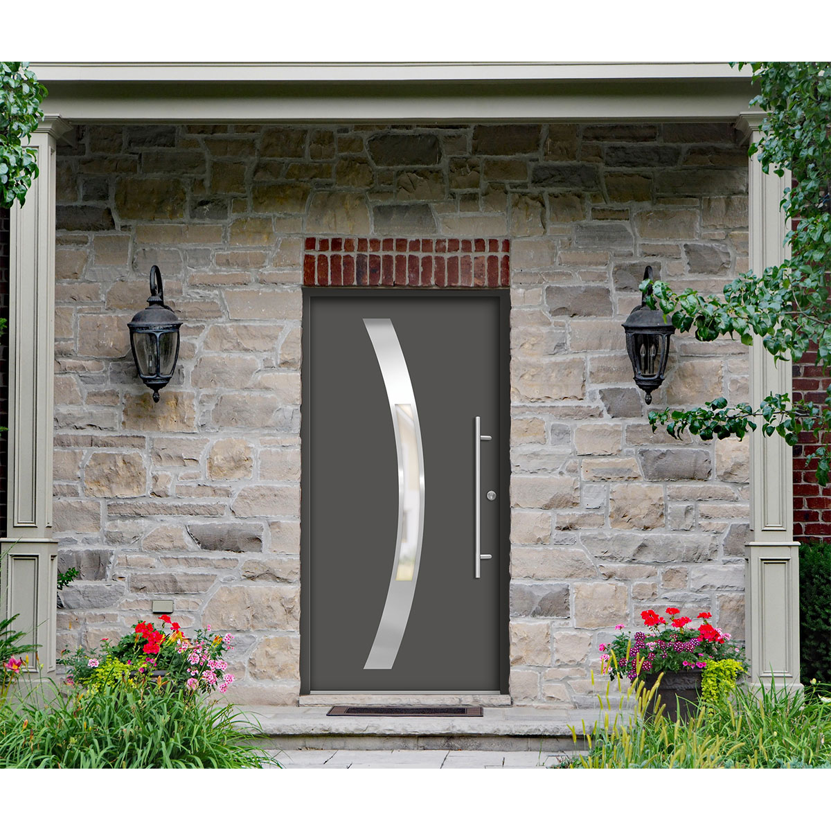 SplenDoor  Premium-Haustür Passivedoor Goeteborg energiesparend anthrazit 110 x 210 cm rechts Bild 2