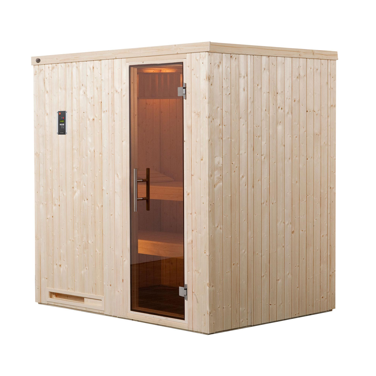 Weka  Elementsauna Halmstad Größe 1 Sparset 7,5 kW Bio S Massivholztuer