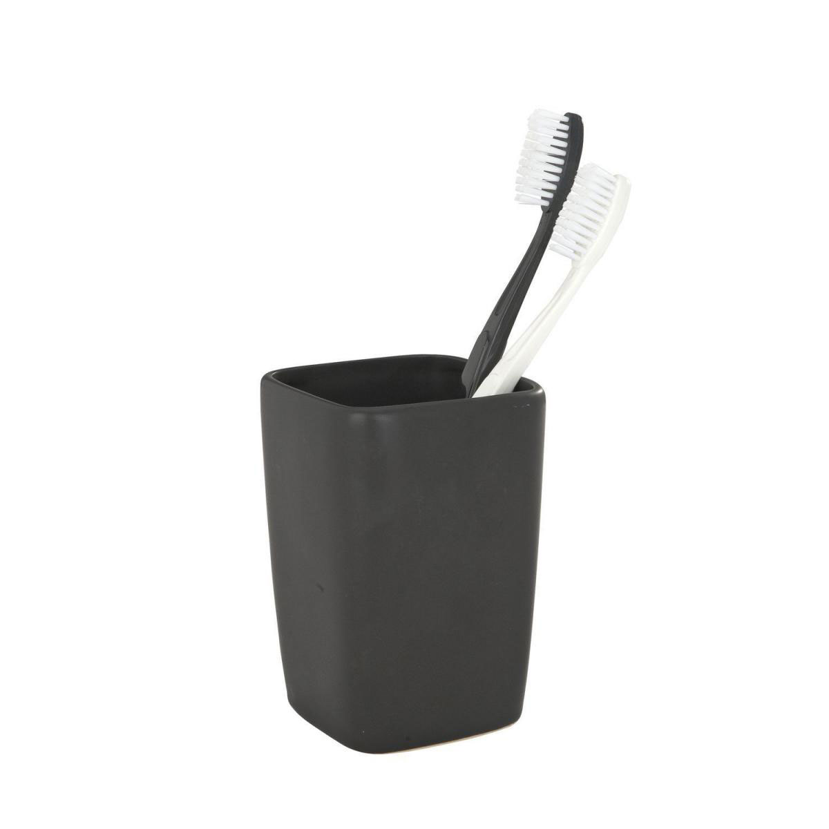 Wenko Zahnputzbecher Faro schwarz Bild 1