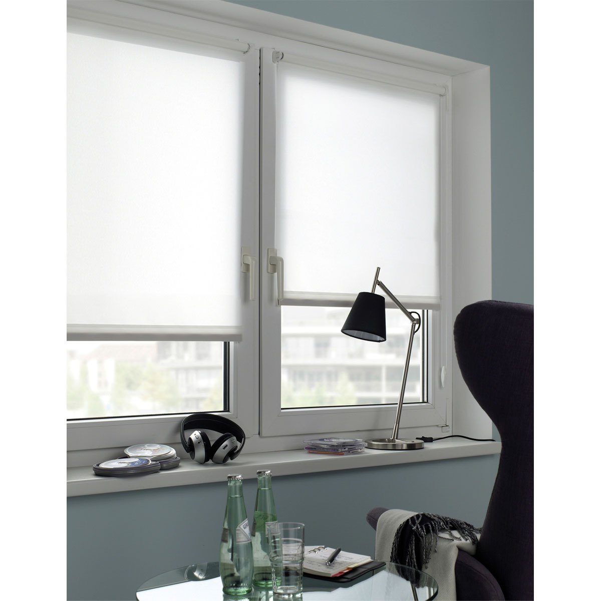 Gardinia Rollo Easyfix Uni Tageslicht 90 x 210 cm weiß Bild 3