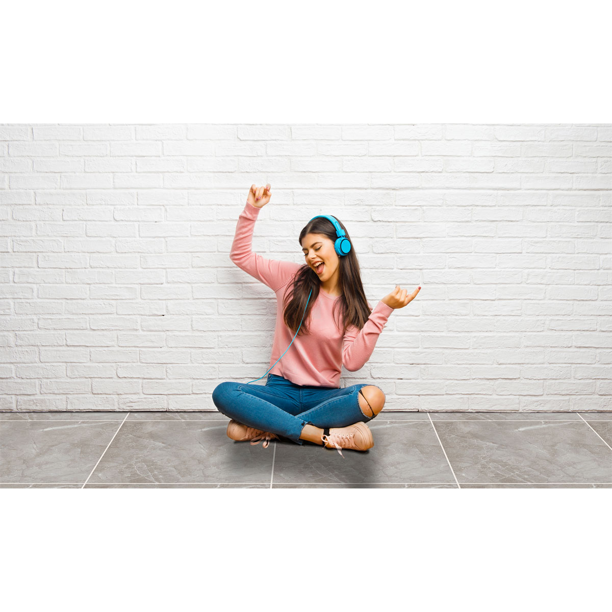 Bodenfliese Armani 60 x 60 cm poliert grau Bild 2