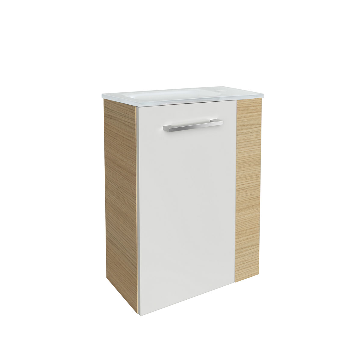 Fackelmann  Gäste-WC Waschtischunterschrank links SBC 440 x 600 x 243 mm Sandeiche/Weiß Bild 4