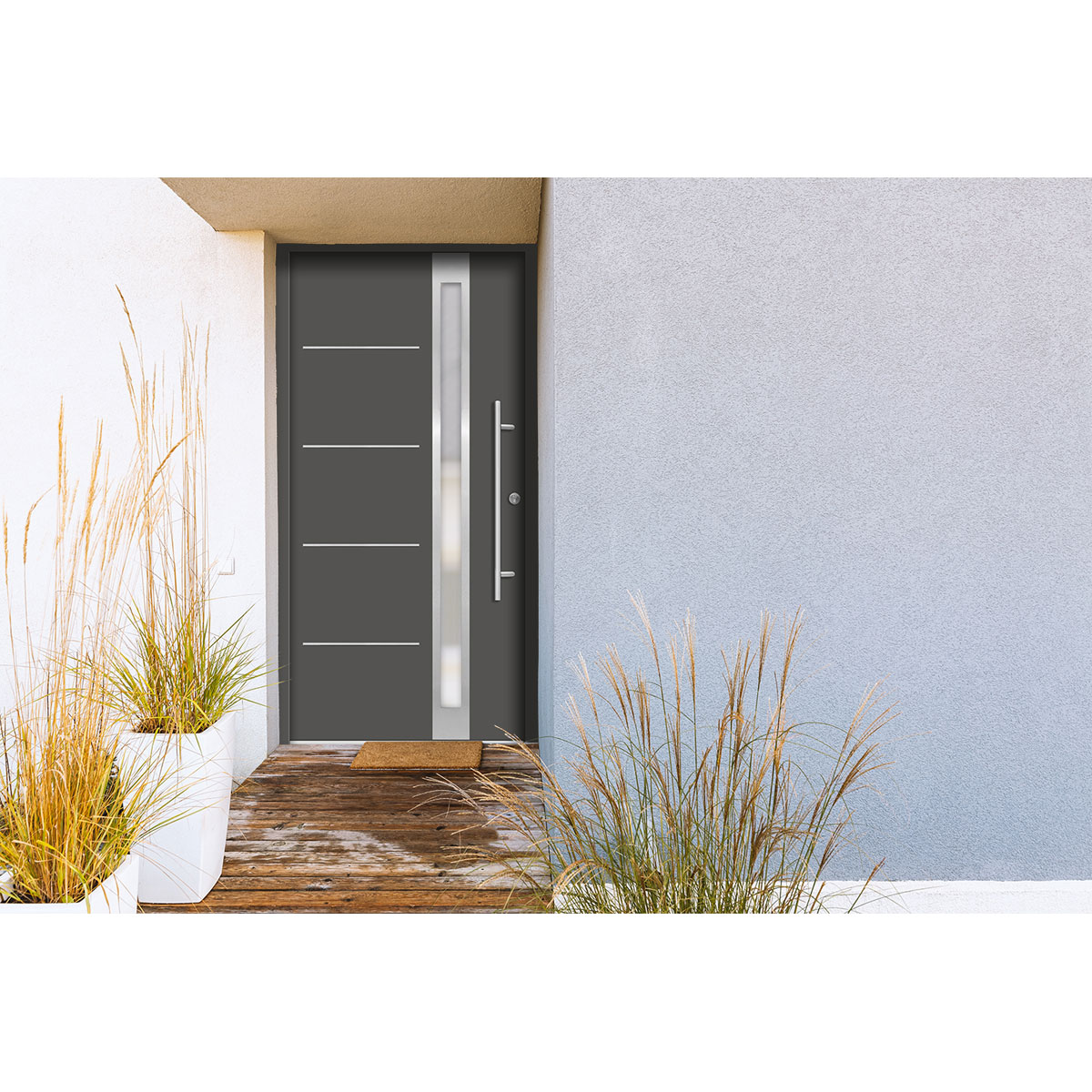 SplenDoor  Premium-Haustür Passivedoor Umea energiesparendanthrazit 100 x 210 cm rechts Bild 2