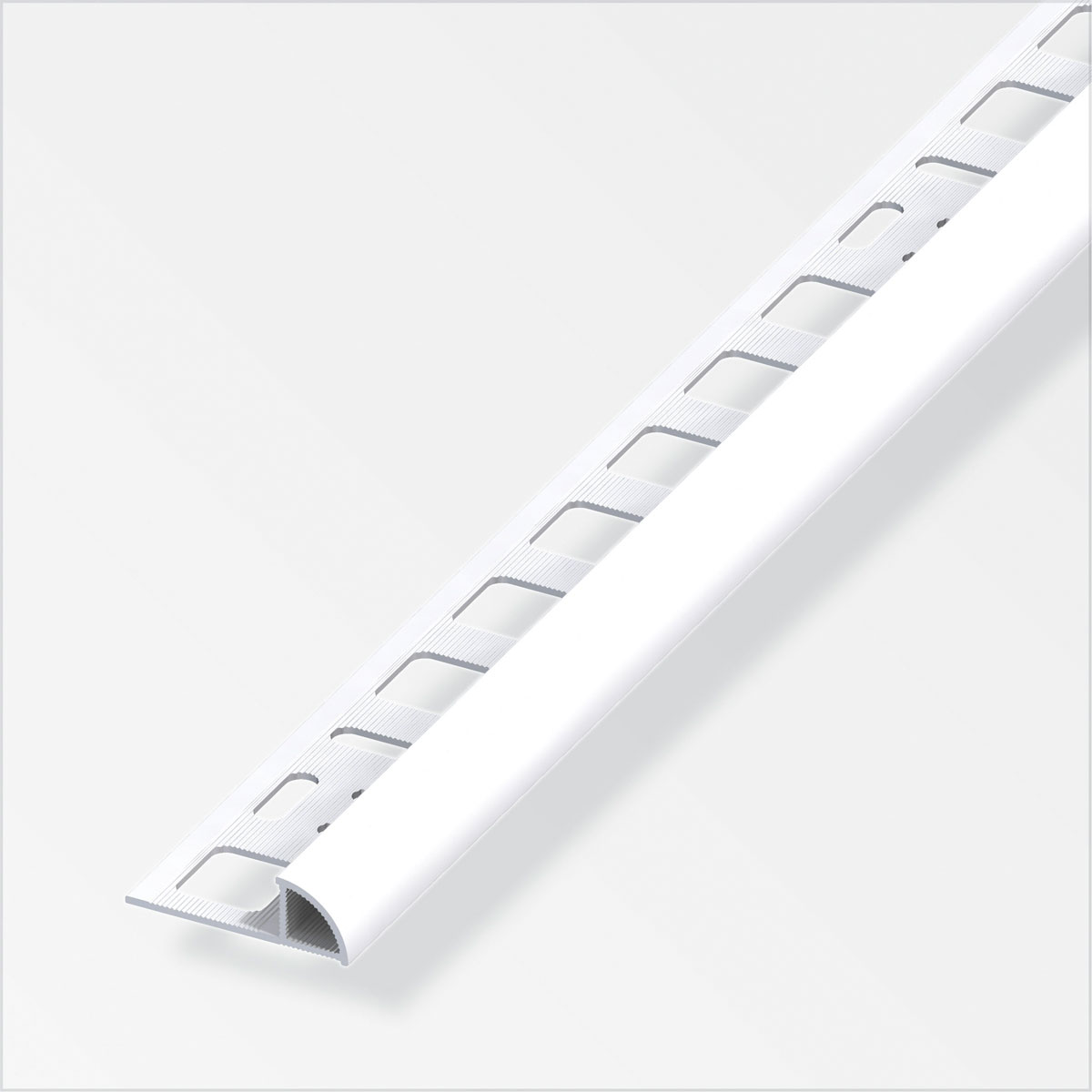 Fundamo Viertelkreisprofil 6 mm 2,5m PVC weiß