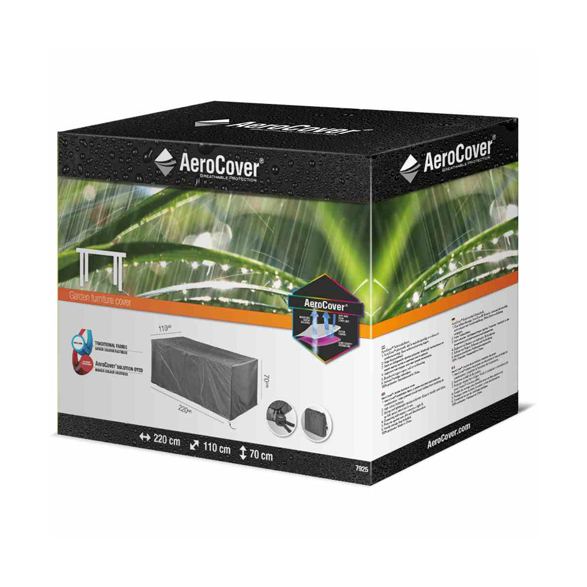 AeroCover Schutzhülle für Sitzgruppen 220 x 110 x 70 cm anthrazit