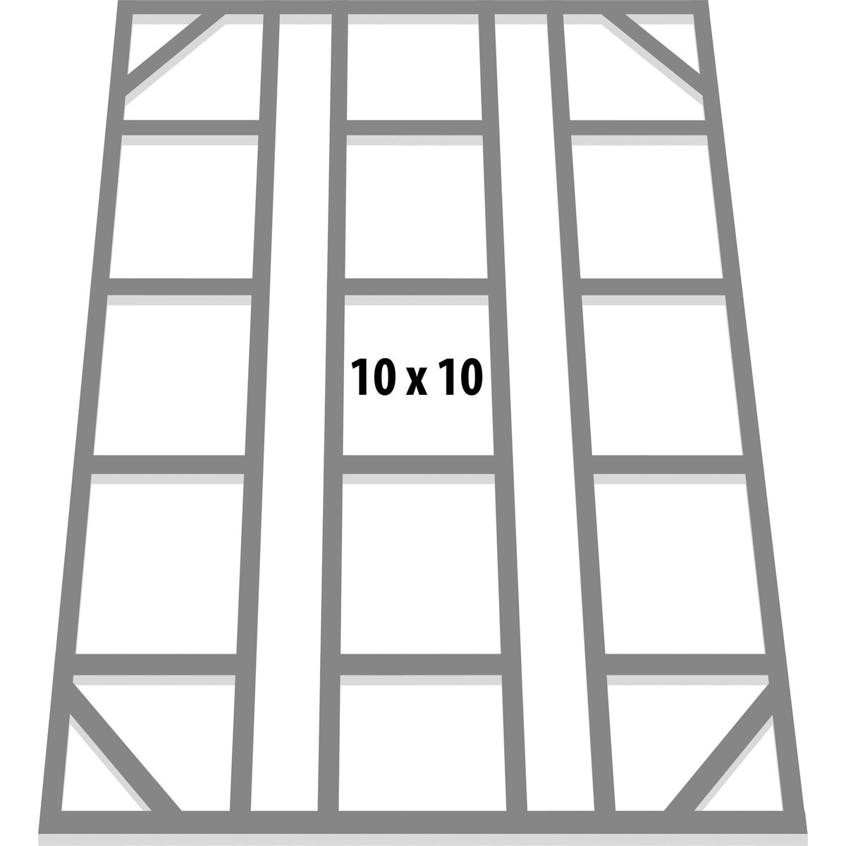 Globel Fundamentbodenrahmen 10 x 10m