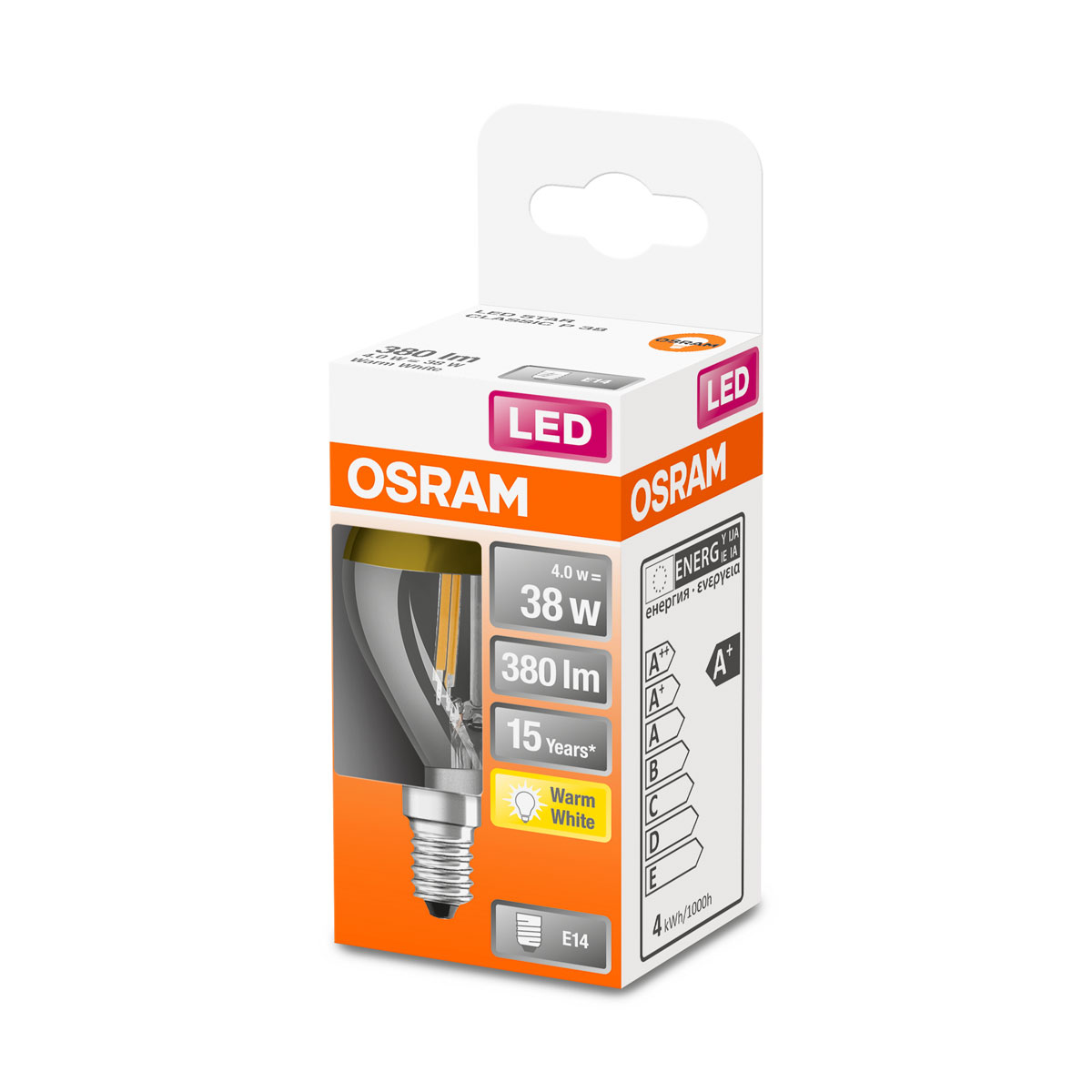 Osram LED-Leuchtmittel gold warmweiß E14 38W Bild 2