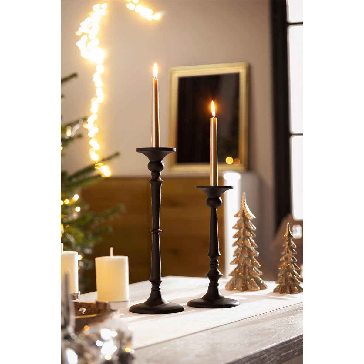 Kerzenständer schwarz 30 cm Bild 2