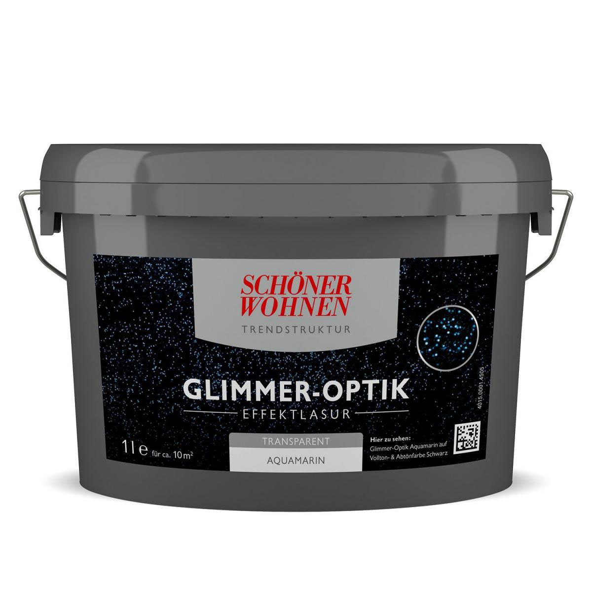 Schöner Wohnen Farbe Effektlasur Glimmer-Optik 1 L Aquamarin
