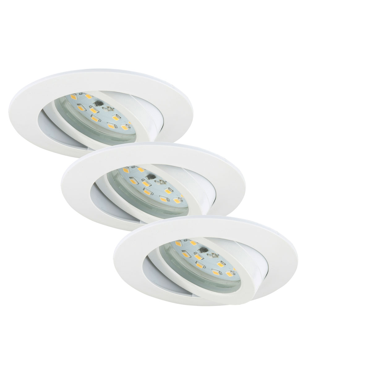 Briloner LED-Einbauleuchten-Set dimmbar 8,2 x 2,8 cm weiß