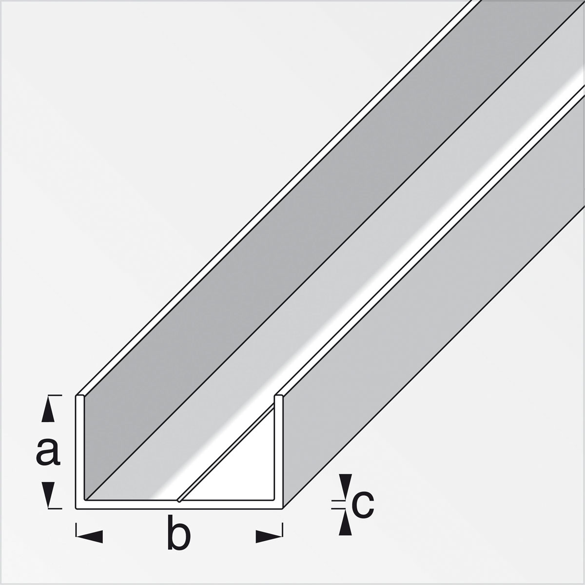 MyTool U-Profil 15,5 x 27,5 mm 2,5m blank Bild 2
