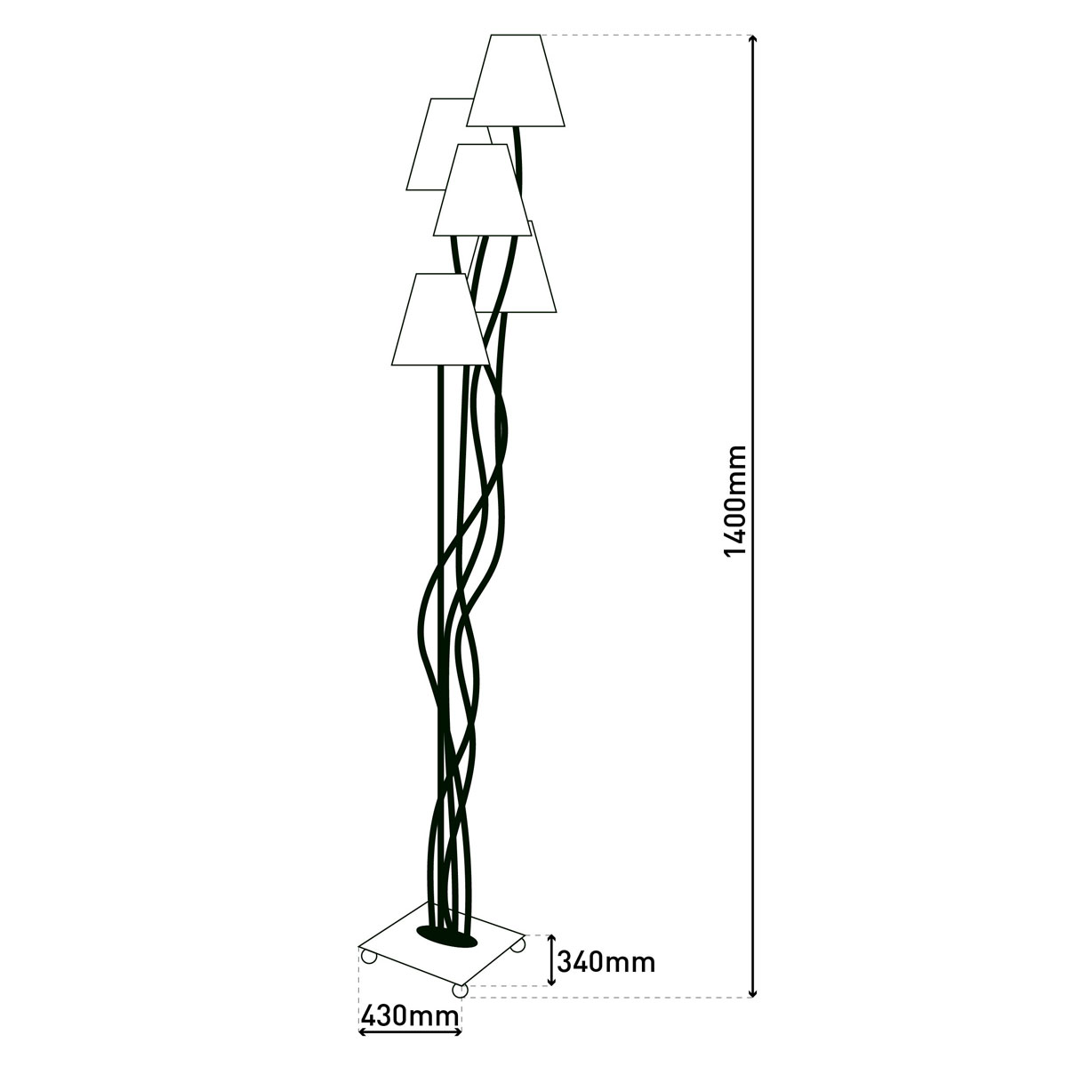näve  Stehleuchte Boho braun 4er Bild 12