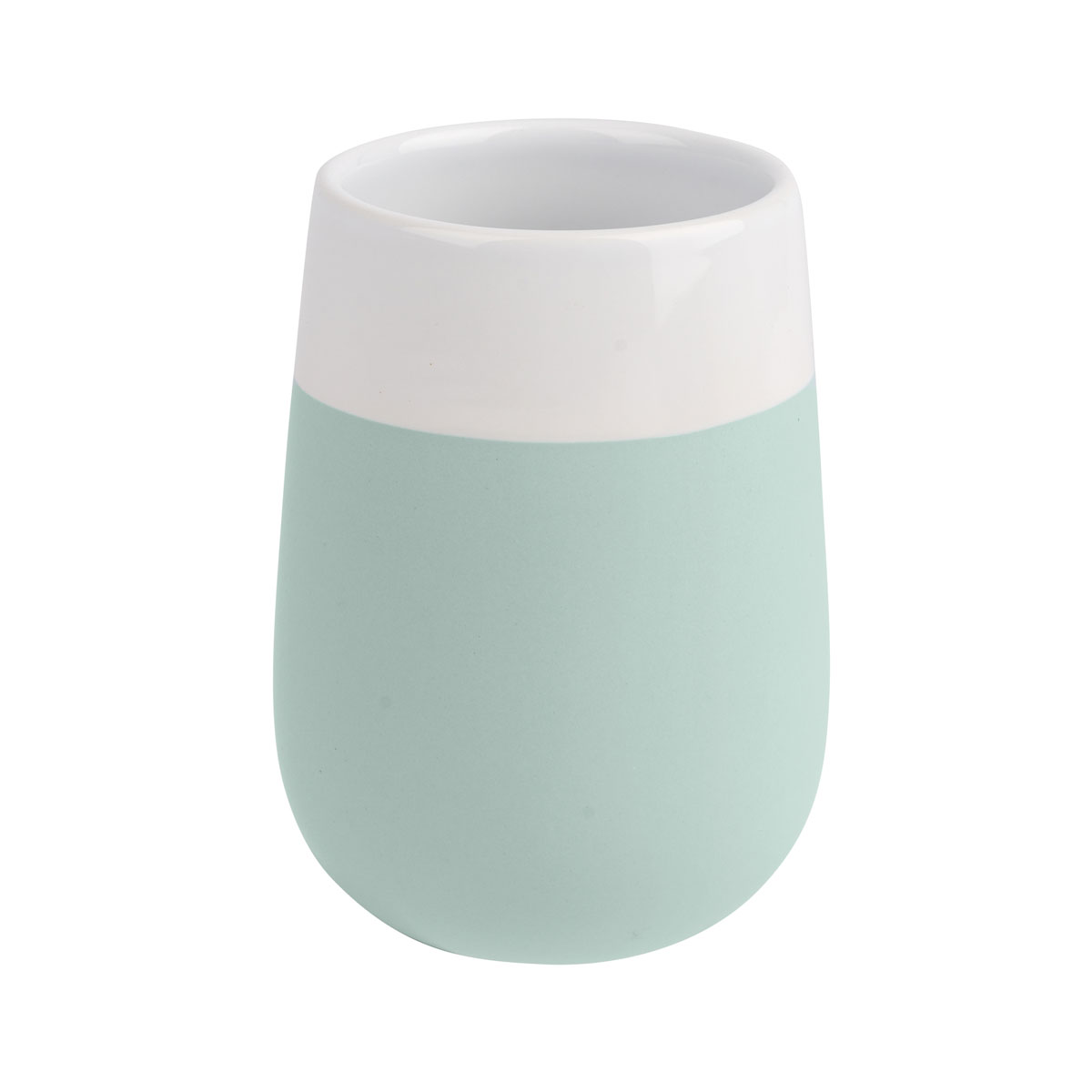 Wenko Zahnputzbecher Malta mint/weiß Bild 1