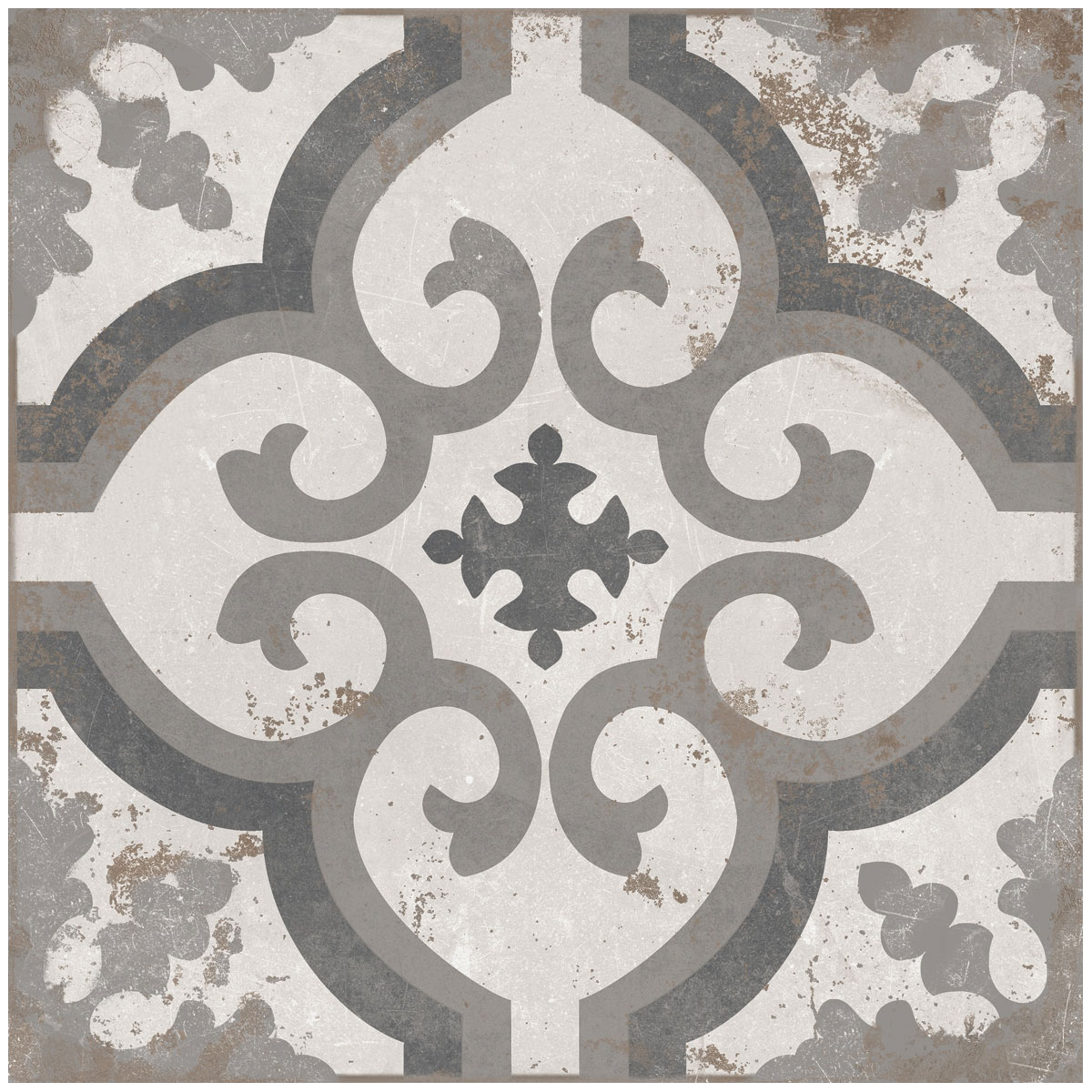 Feinsteinzeug Zeta Grey glasiert matt 20 x 20 x 1 cm