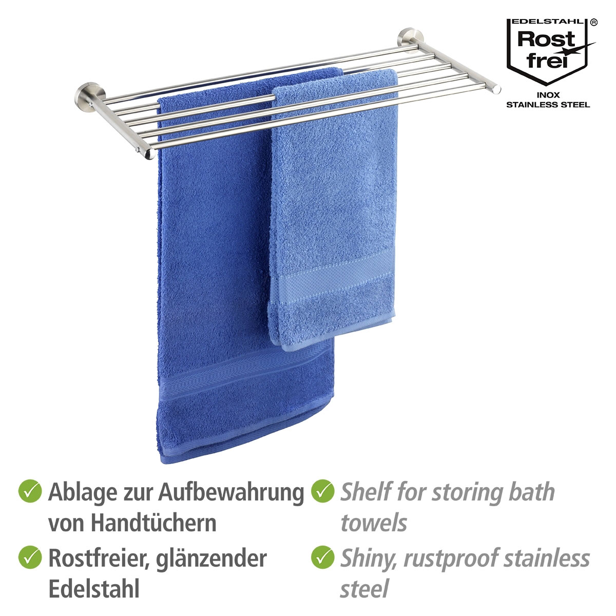 Wenko  Wandregal Faella Edelstahl rostfrei Bild 2