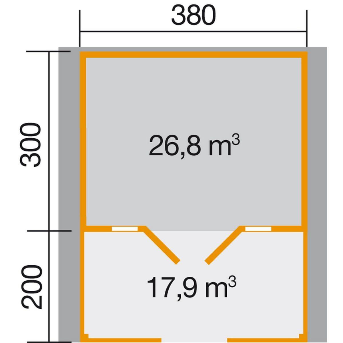 Weka Weekendhaus 137 B Größe 1/2 460 x 510 x 262 cm Bild 3