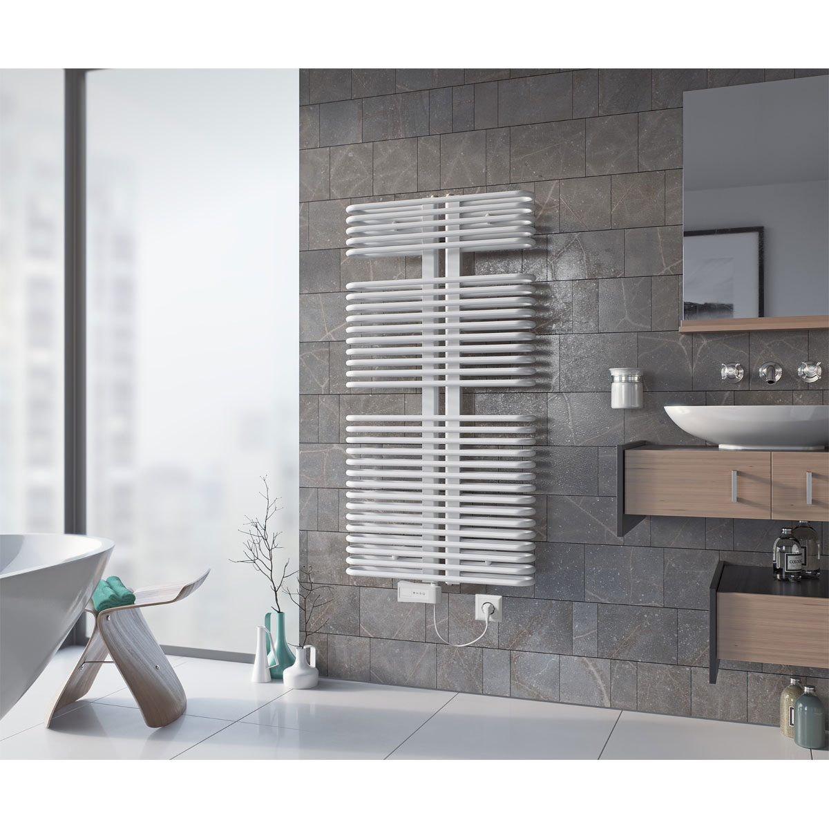 Ximax  Elektrischer Handtuchwärmer K3 1720 x 600 mm 1200 Watt Typ 6 Weiß Bild 1