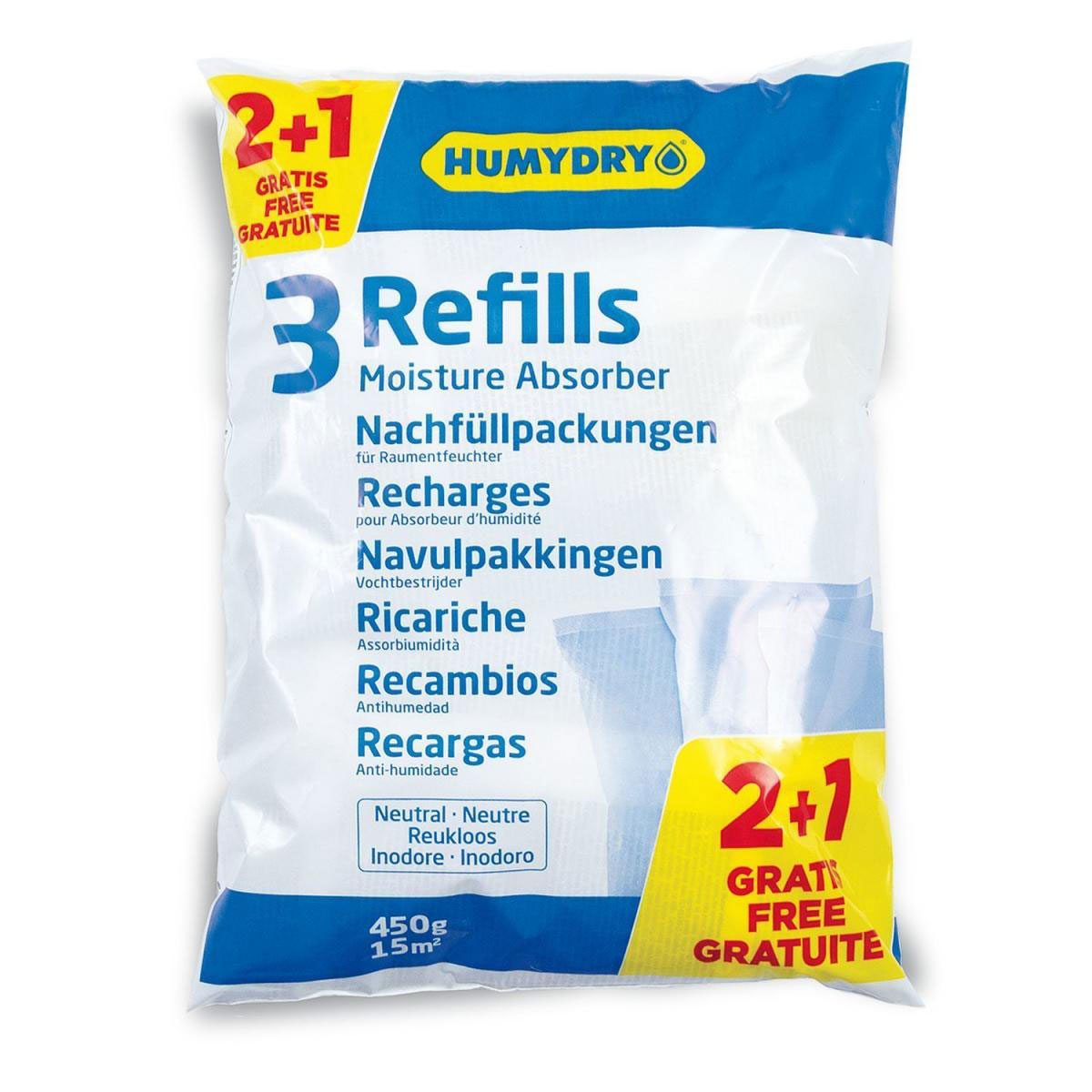 Humydry Nachfüllpackungen 3 x 450g geruchsneutral