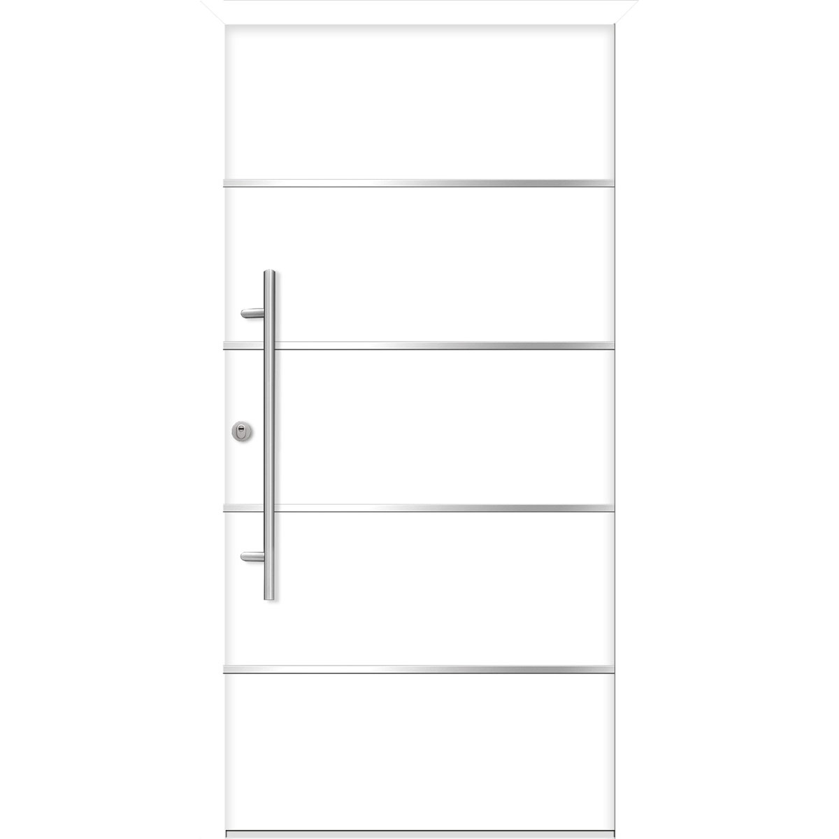 SplenDoor  Premium-Haustür Passivedoor Visby RC2 energiesparend einbruchsicher weiss 100 x 200 cm links