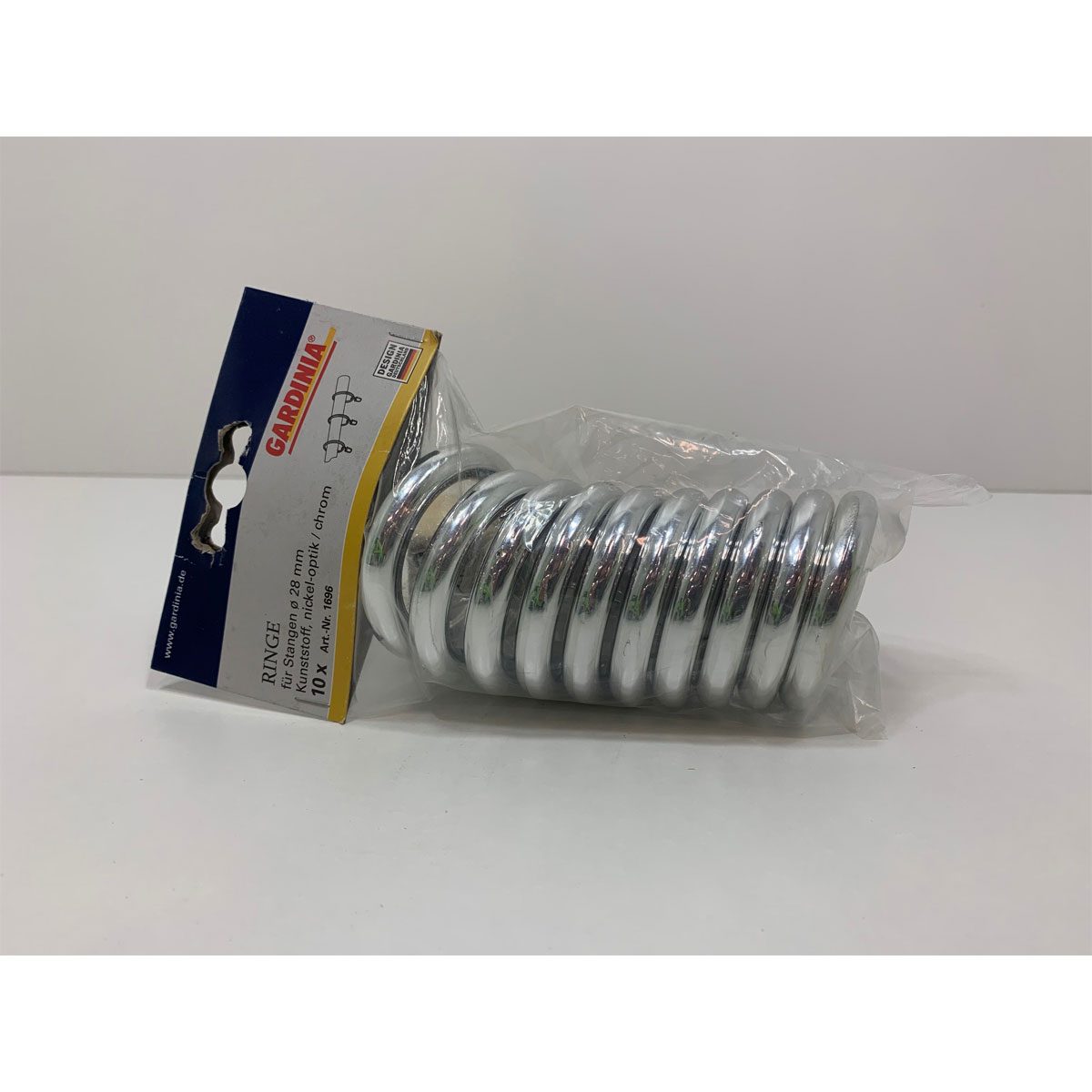 Gardinia Ringe 56 mm verchromt