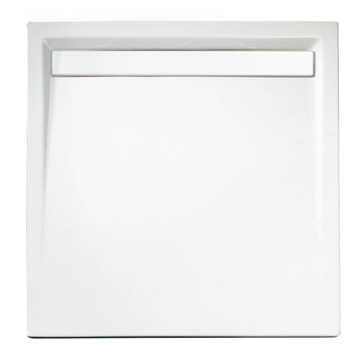 Schulte Duschwanne Quadrat extra flach Rinne 1000 x 1000 mm Alpinweiß Bild 1