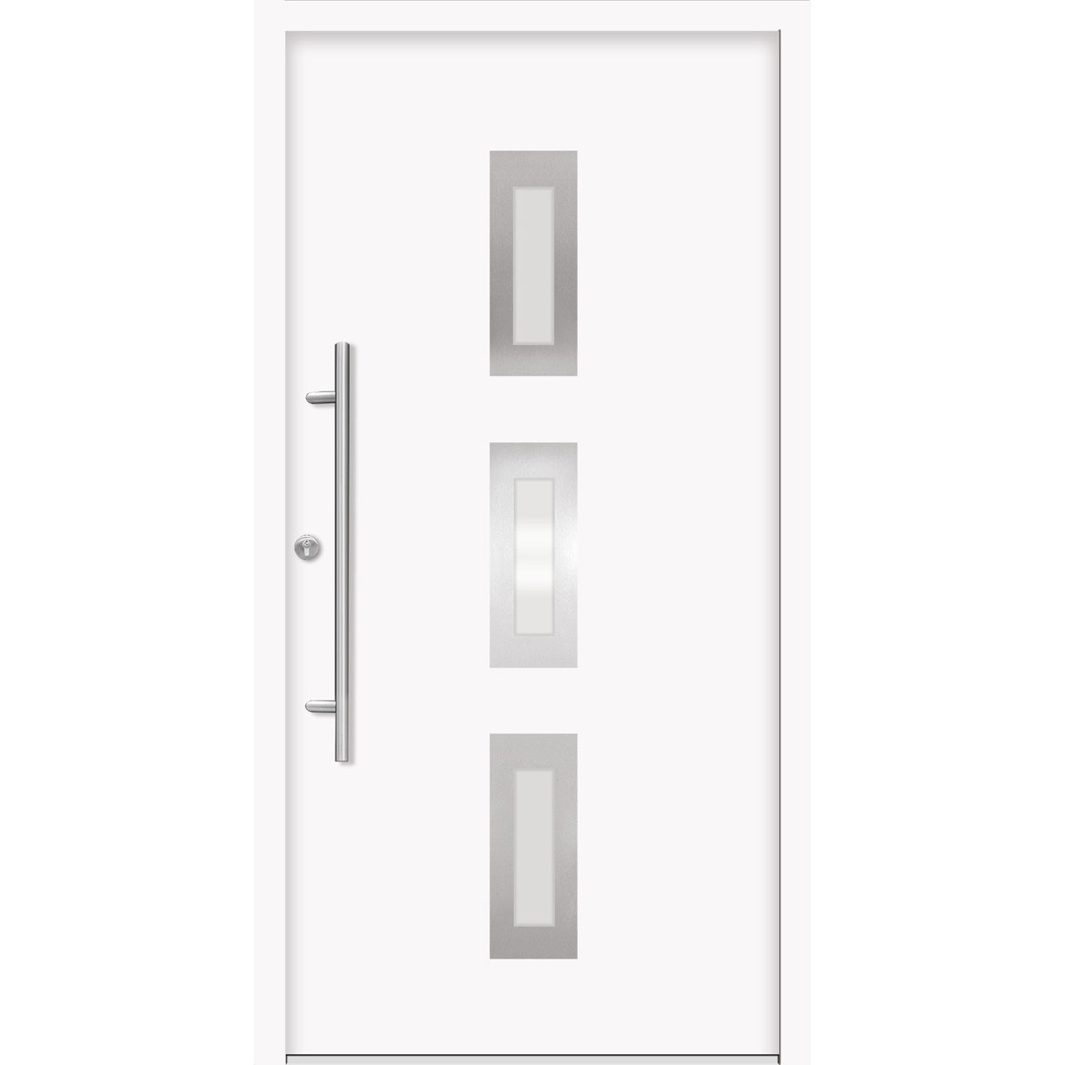 SplenDoor  Premium-Haustür Passivedoor Aalborg energiesparend weiss 110 x 210 cm links
