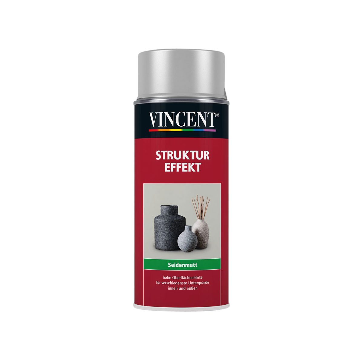 Vincent Struktur Effekt seidenmatt silber 400 ml Bild 1