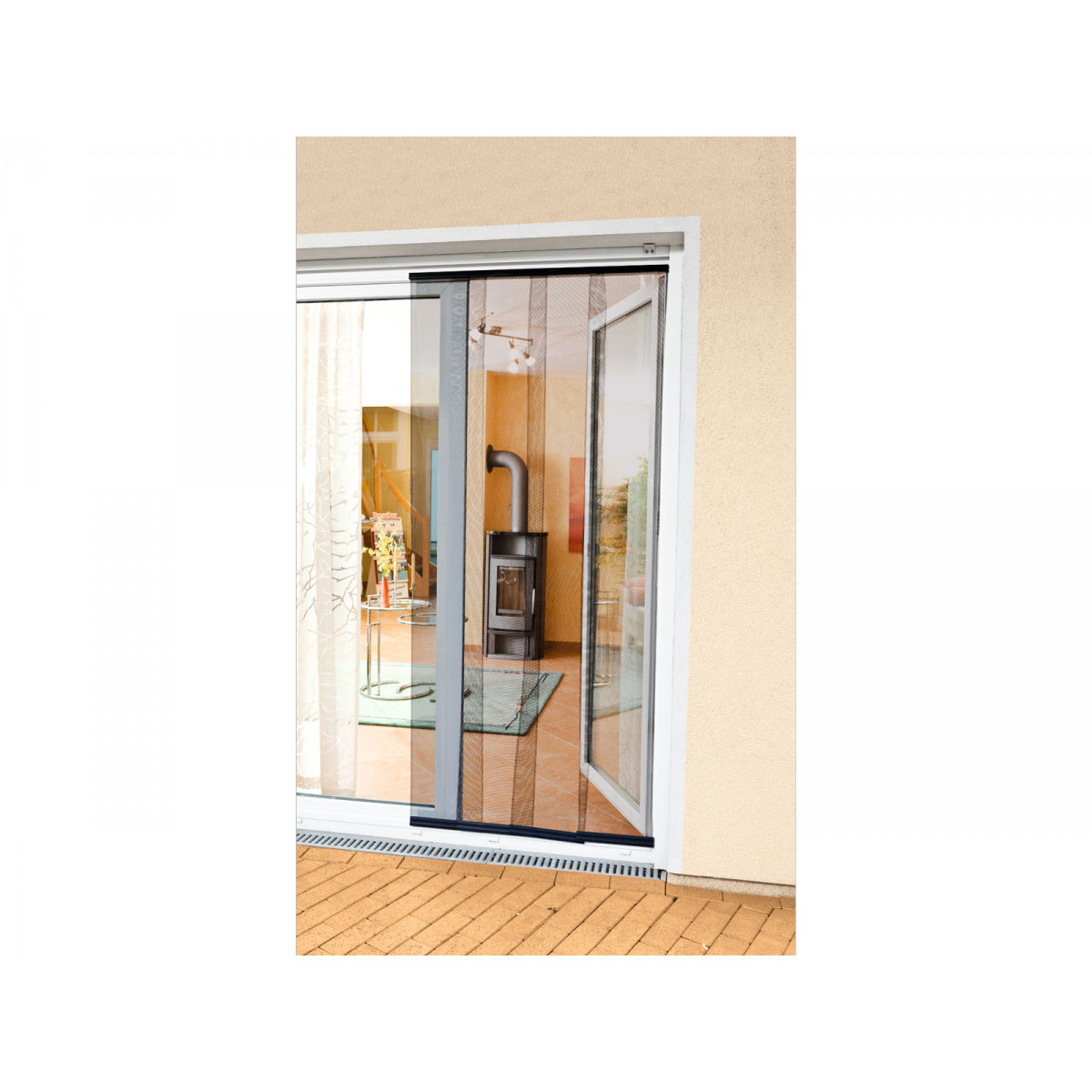 Durabil Tür Fliegengitter-Vorhang 100 x 200 cm schwarz