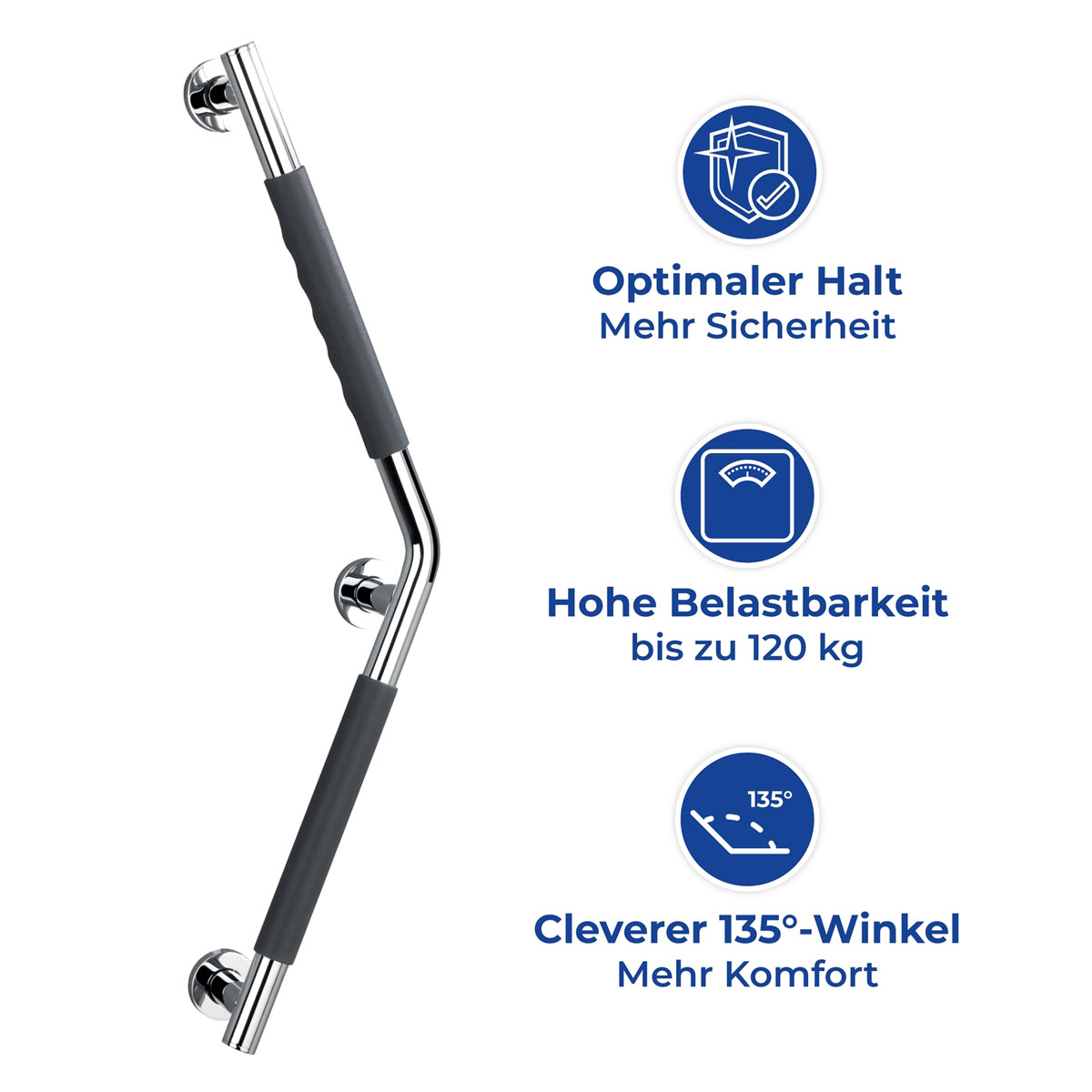 Wenko  Edelstahl Wandhaltegriff Secura 37 x 37 cm Bild 3