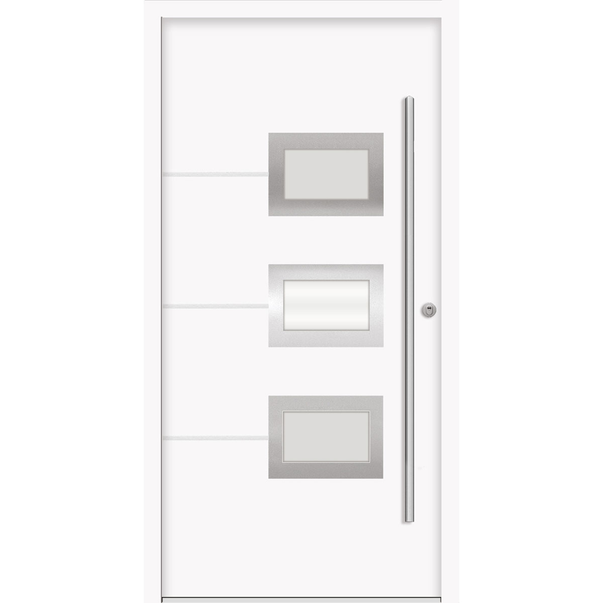 SplenDoor Premium-Haustür Passivedoor Bergen RC2 energiesparend einbruchsicher weiss 110 x 210 cm rechts