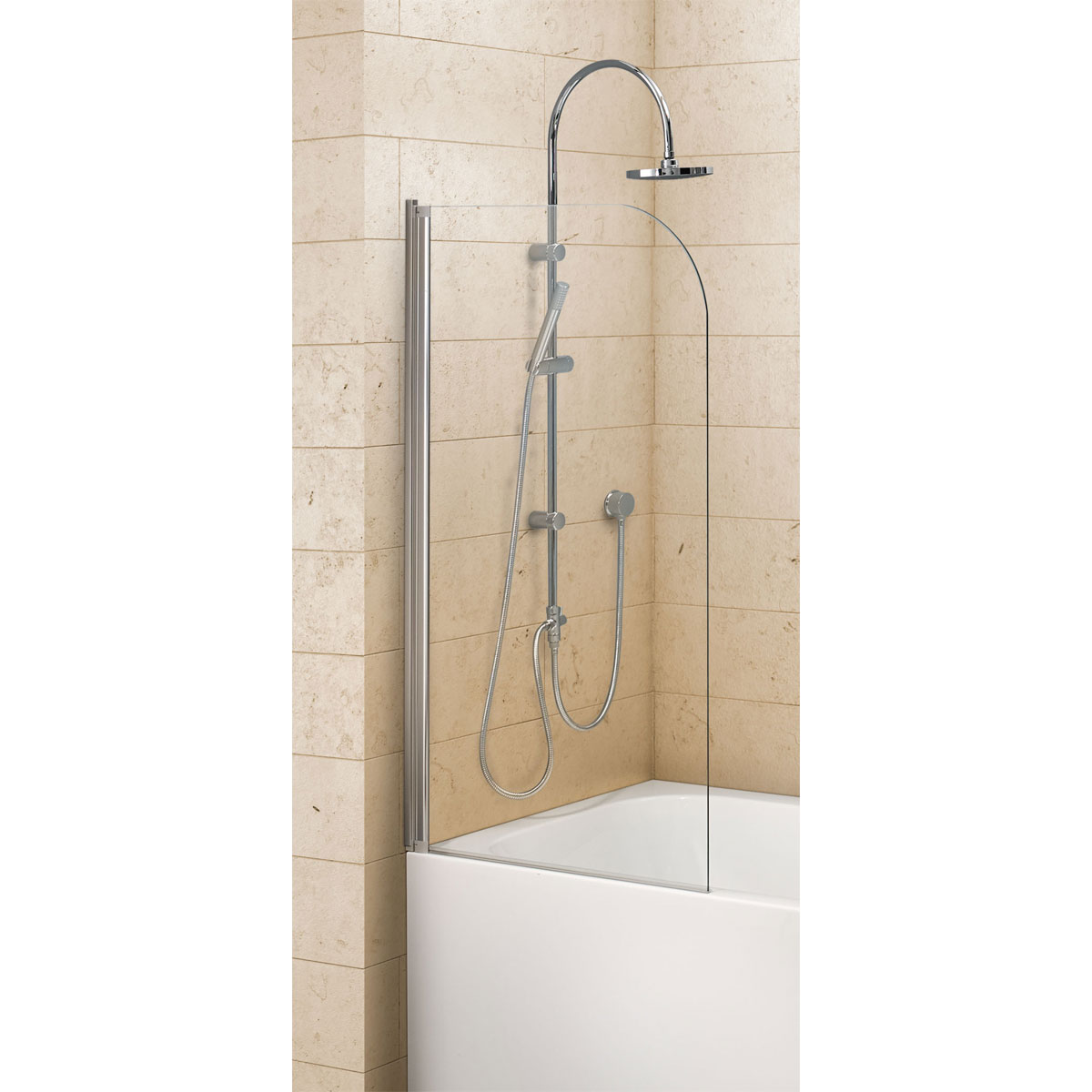 Ottofond Wannenaufsatz 1400 x 800 mm Echtglas Montage rechts