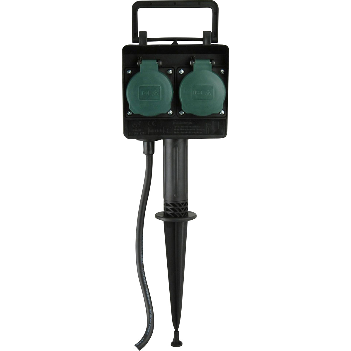 Flector Erdspieß mit 2-fach Steckdose